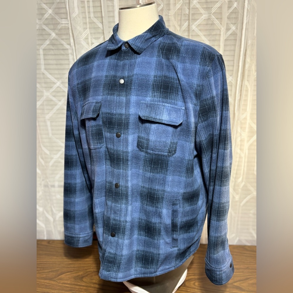 Urban Pipeline XXL Blue Plaid Sherpa lined Men's Jacket 30” L 25” p2p NICE